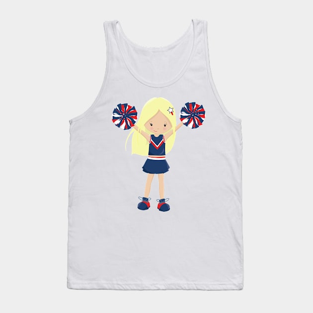 Cheerleaders, Cheerleading, Cute Girl, Blonde Hair Tank Top by Jelena Dunčević